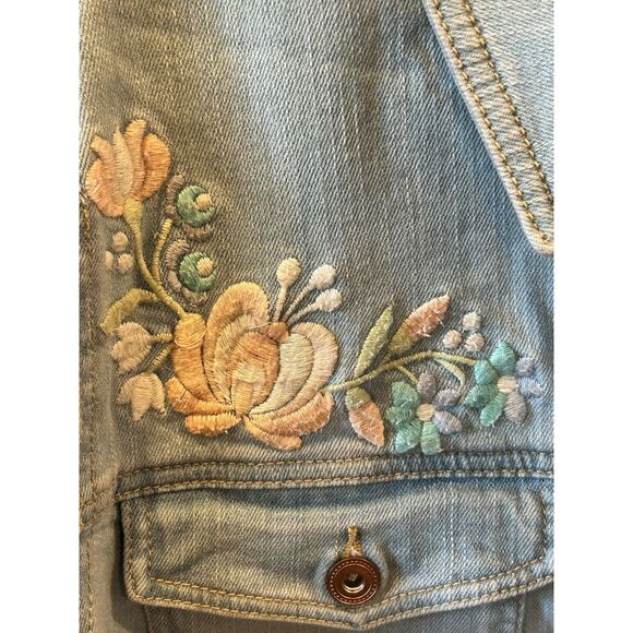 Denim & Company Embroidered Denim Jacket - Size XL - NWOT - Picture 7 of 7